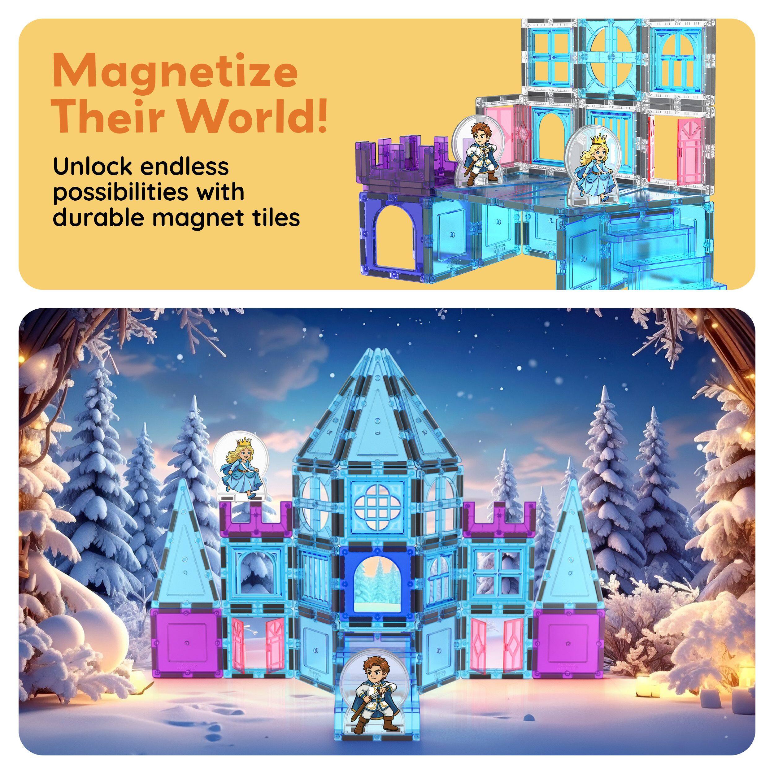 Magnetize Their World!  
Unlock endless possibilities with durable magnet tiles