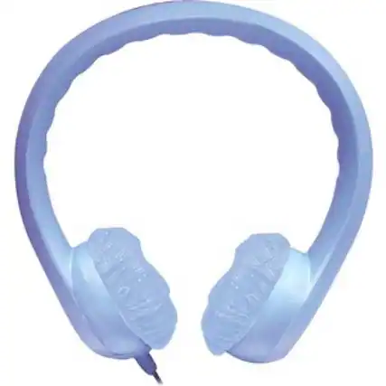 Front. HamiltonBuhl - Hamilton Buhl Flex Phones Foam Headphones Blue - 3.5mm Plug - 4 Foot Cable - Over-the-head Design - BPA Free - Blue.