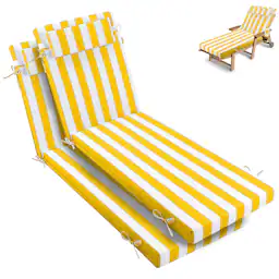 Bright Yellow and White Stripes