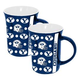 The Memory Company - BYU Cougars 2-Pack 15oz. Line Up Ceramic Mugs - Multicolor