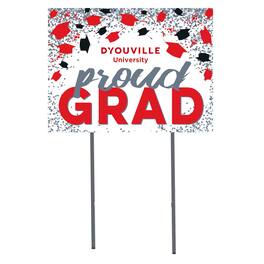 Jardine - D'youville Saints 18" x 24" Proud Grad Yard Sign - White