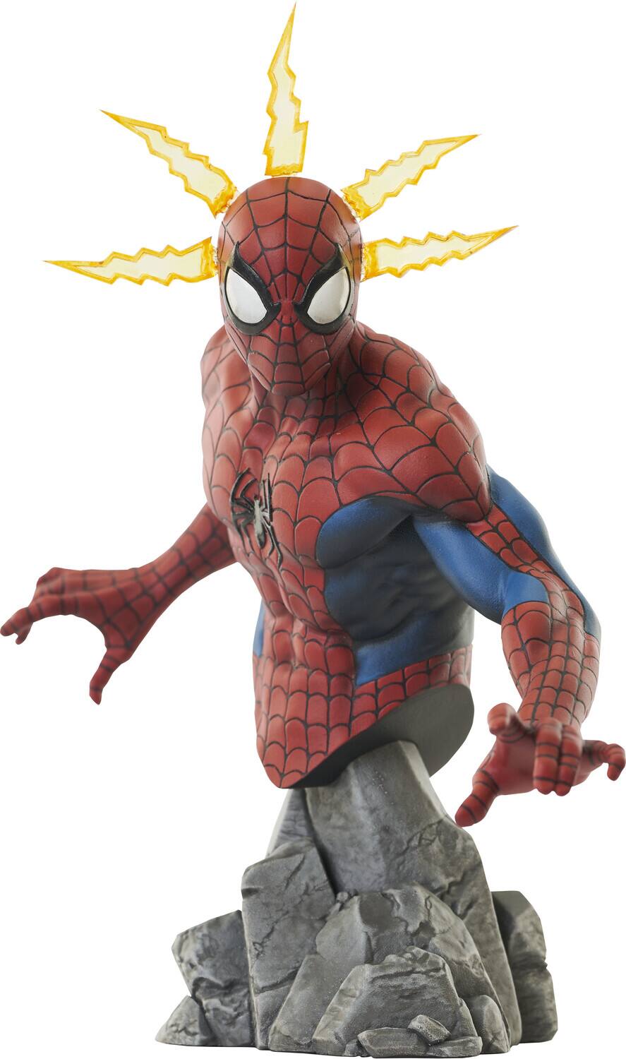 Alt View 2. Diamond Select Toys - Diamond Select - Marvel Comic Spider-Man Bust   - Collectibles - Multicolor.
