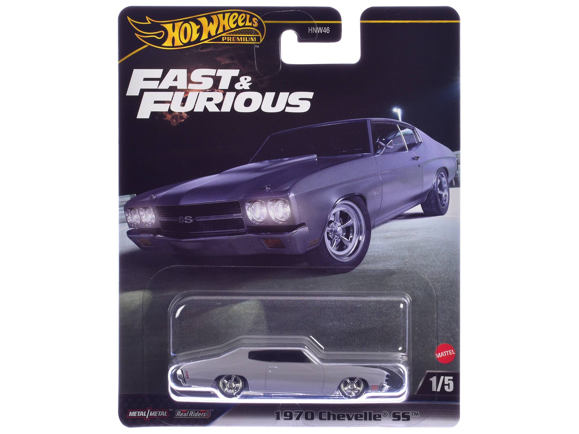 Hot Wheels Premium HNW46 - Fast & Furious SS Mattel 1/5 - Metal | Metal Real Riders' 1970 Chevelle SS