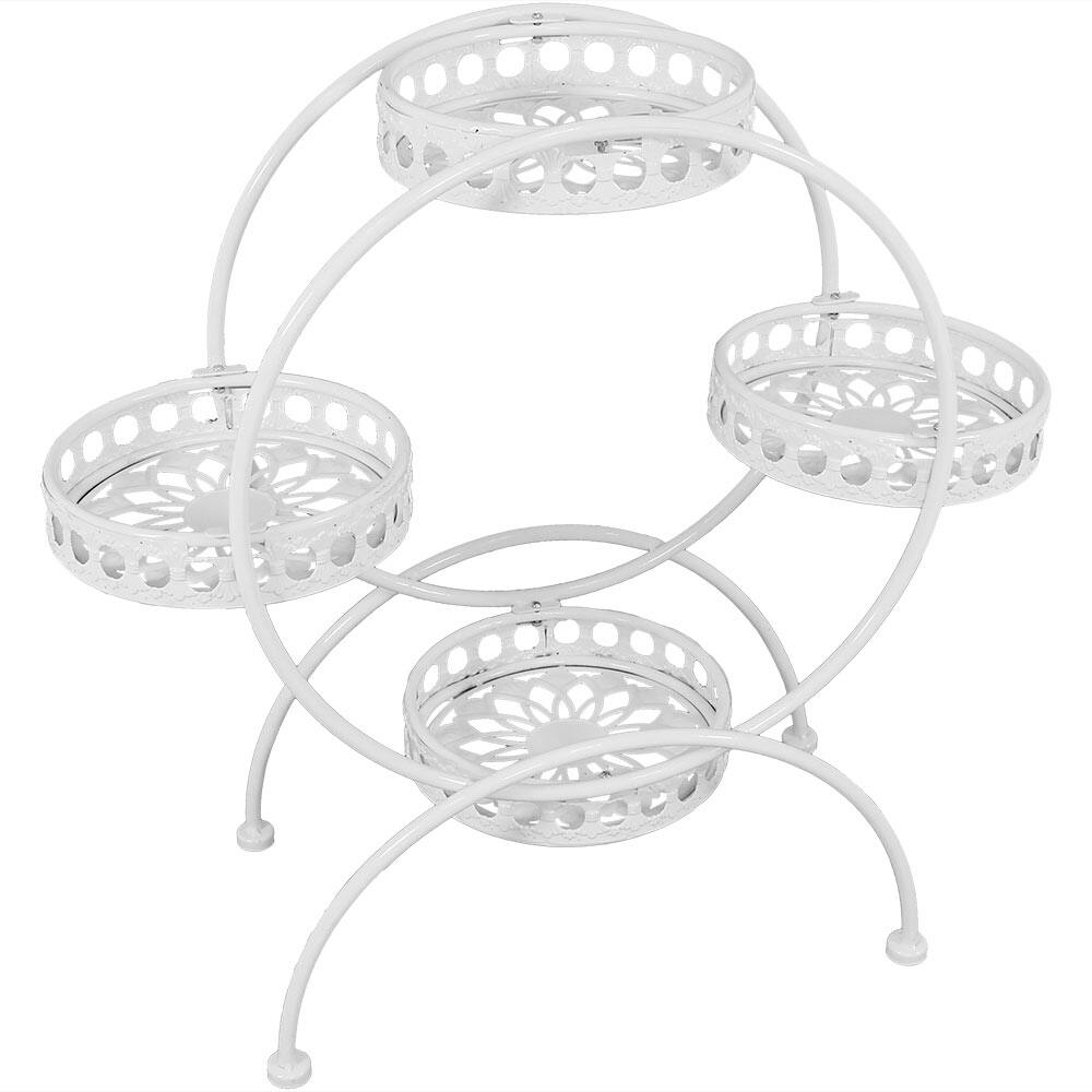 Sunnydaze - 4-Tier Ferris Wheel Indoor and Outdoor Plant Stand - 28 in - White price history on PriceWatchPro