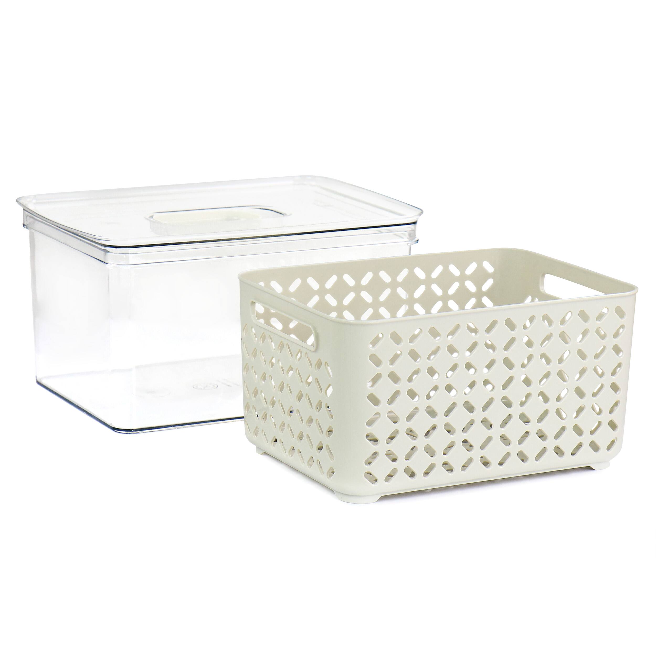 Back. Martha Stewart - Martha Stewart Large Fresh Keeper Container Set - Clear.