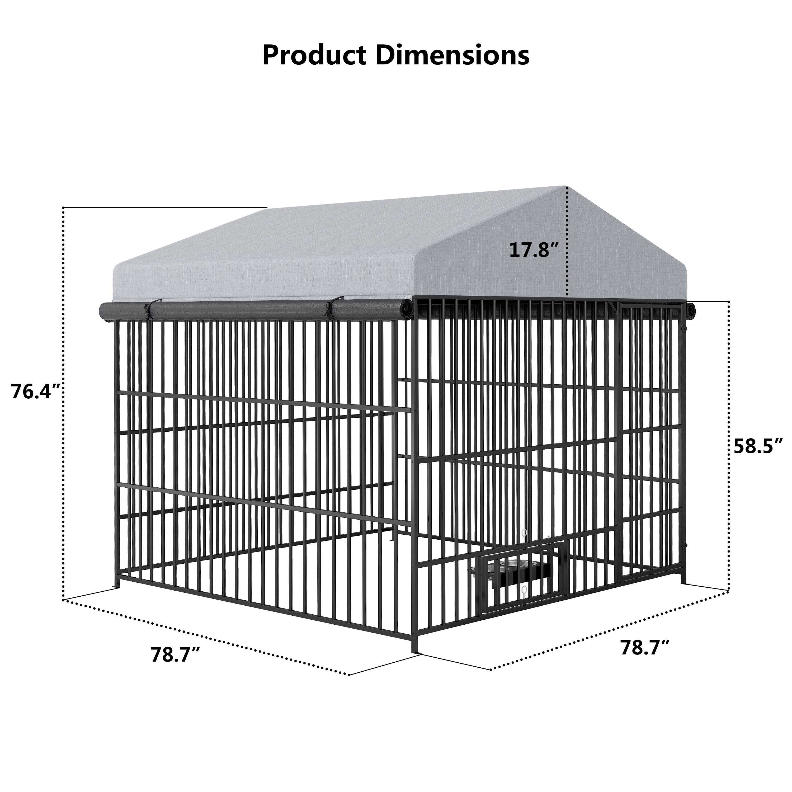 Product Dimensions:  
17.8" x 76.4" x 58.5" x 78.7" x 78.7"