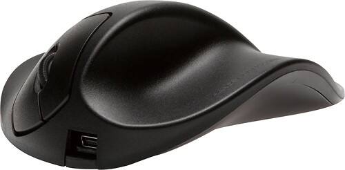 Angle Standard. Prestige - HandShoe Wired Mouse (Small) - Black.