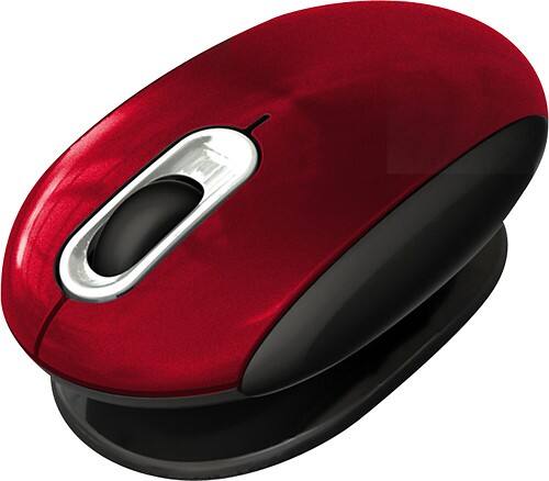 Angle Standard. Prestige - Smartfish Whirl Mini Wireless Laser Mouse - Metallic Red.