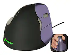 Front. Prestige - Evoluent VM4 Vertical Right-Handed Mouse - Black.