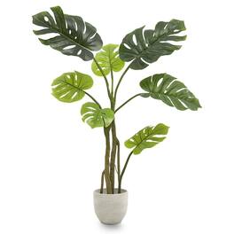 Maia Shop - Artificial Monstera Tropical Palm Tree Home Decoration, 47 Inches - Green