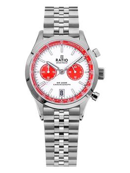 RATIO - Street Racer Chronograph RTC025 200M Red Panda Dial Limited Edition Watch - White With Red Subdials