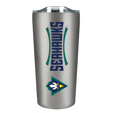 Front. The Fanatic Group - UNC Wilmington Seahawks 18oz. Stainless Steel Soft Touch Tumbler - Multicolor.
