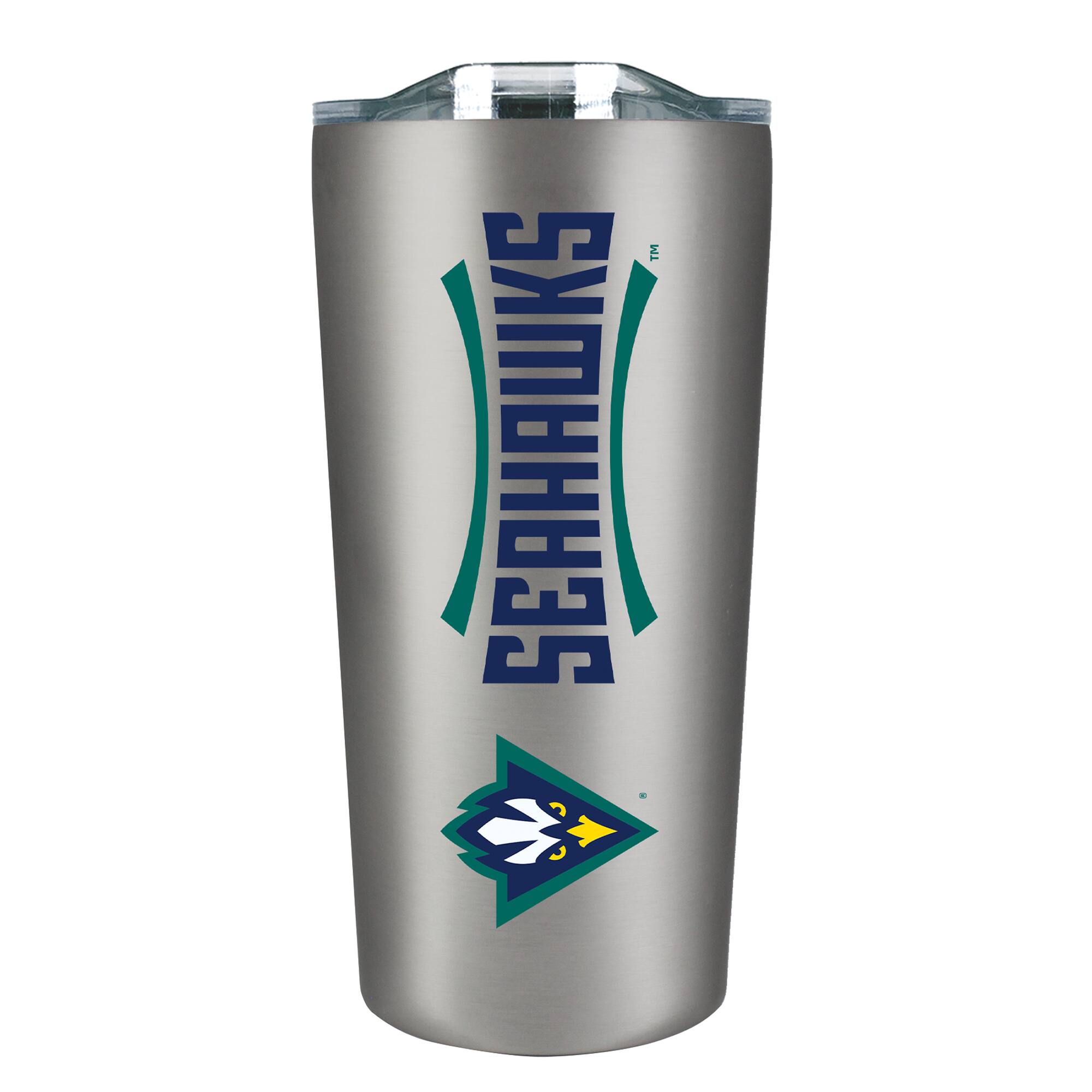 Front. The Fanatic Group - UNC Wilmington Seahawks 18oz. Stainless Steel Soft Touch Tumbler - Multicolor.