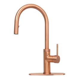 Single Handle Solid Brass Kitchen Faucet with Pull Down Sprayer