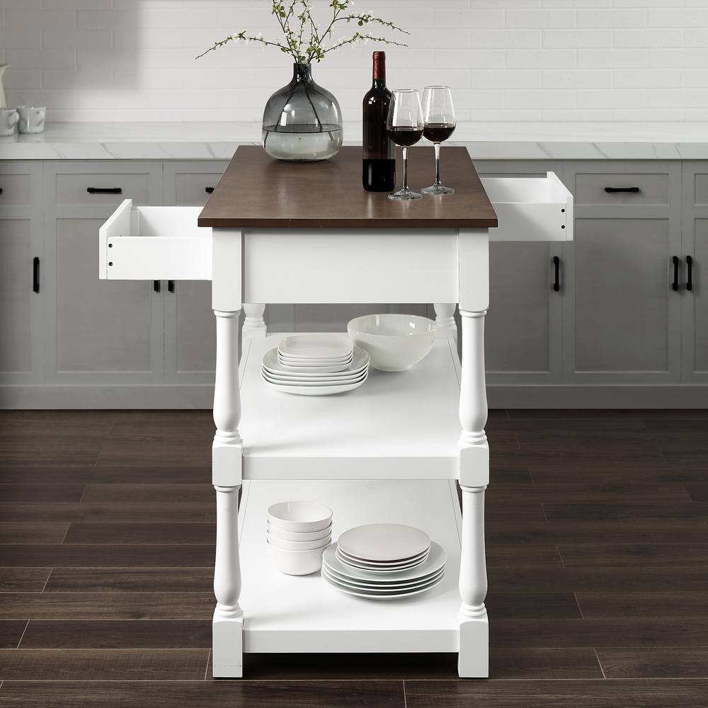 Alt View 10. Crosley Furniture - Caitlyn Wood Top Kitchen Island - White.
