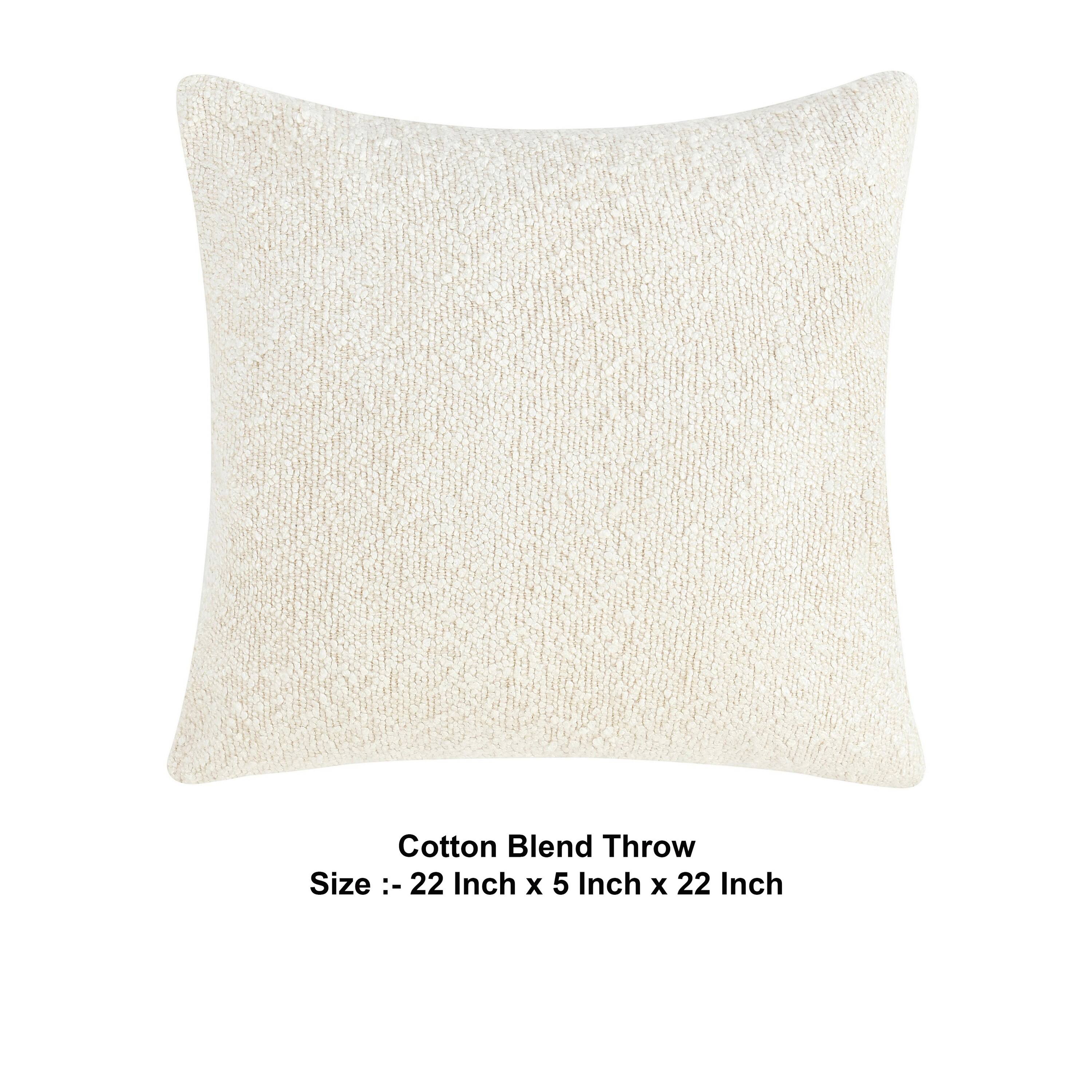 Cotton Blend Throw  
Size: 22 Inch x 5 Inch x 22 Inch