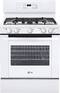 LG - 30" Self-Cleaning Freestanding Gas Range - Smooth White-Front_Standard
