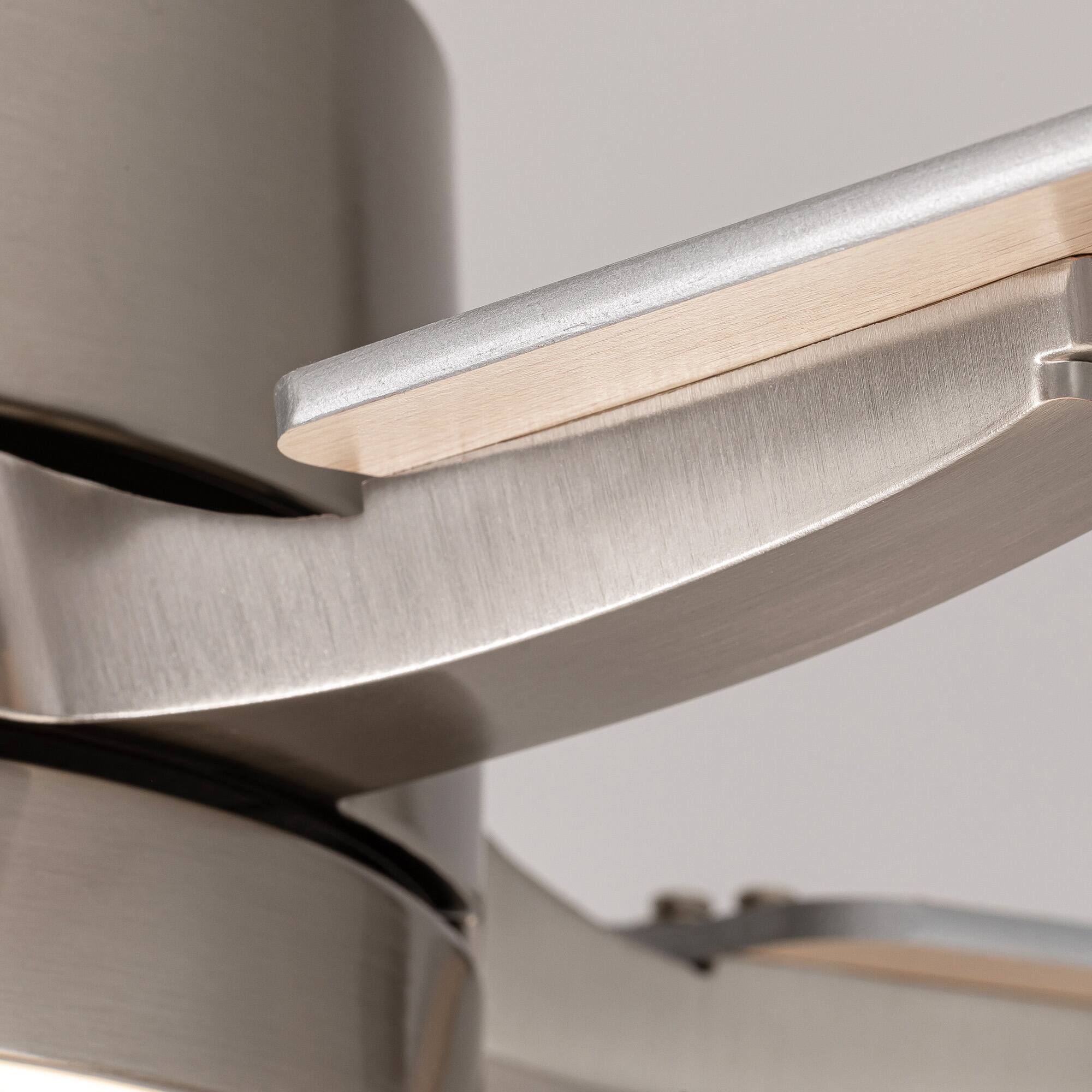 Alt View 6. Siljoy - 42" Modern Low Profile Ceiling Fan with Light,Smart APP/Remote,DC Reversible Motor Dimmable LED for Bedroom/Living Room - Nickel.