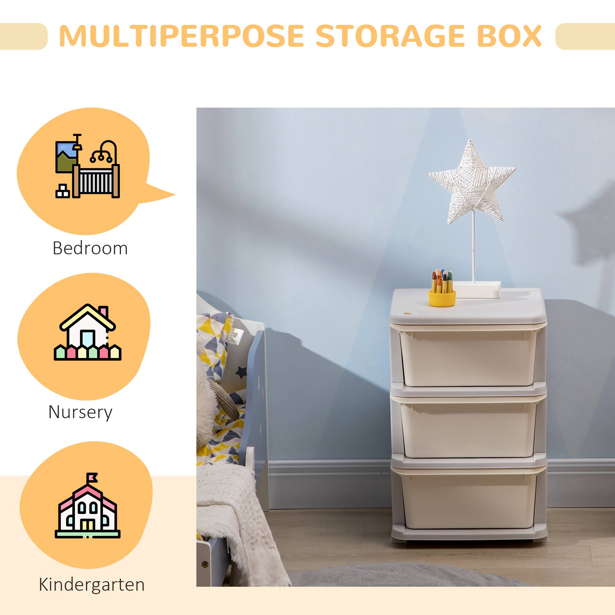 MULTIPERPOSE STORAGE BOX

- Bedroom
- Nursery
- Kindergarten