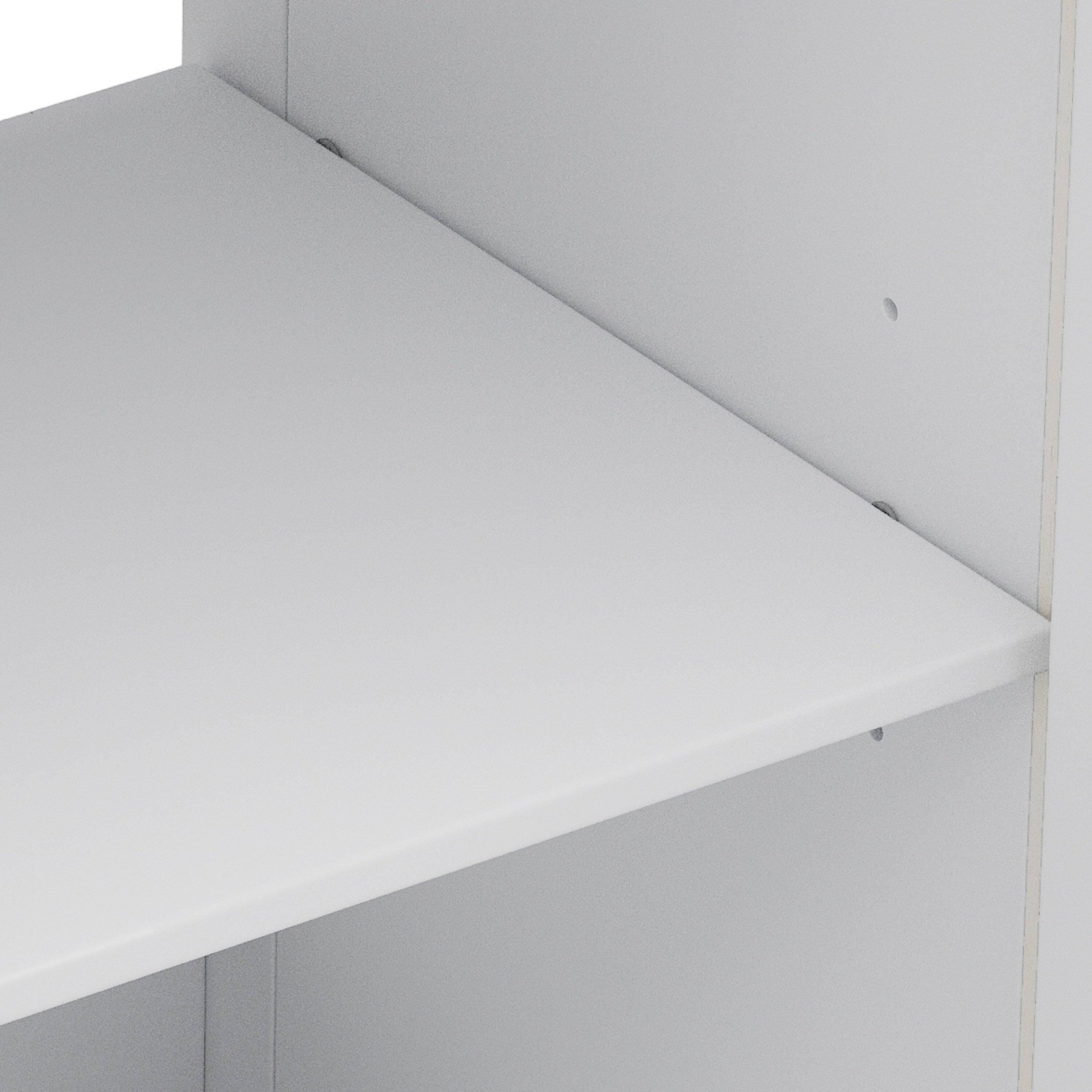 Back. Boyel Living - 31 Inch Farmhouse Bathroom Vanity with Ceramic Sink Rustic Cabinet Bronze Pulls Soft Close Antique White - White.