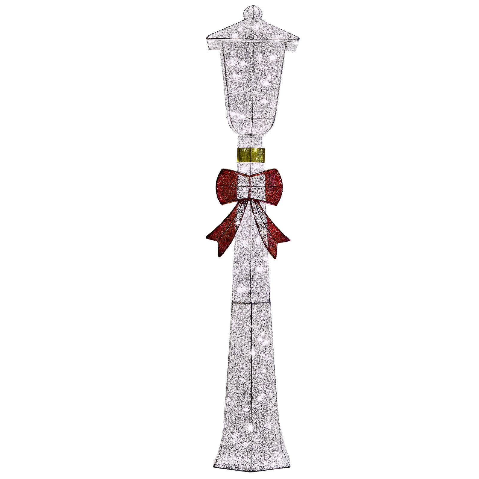 Alt View 1. Winado - 2PCS 5FT Christmas Lamp Post with Bowknot, Pre-lit Lights for Indoor Outdoor Porch Lawn Yard Holiday Displays Decoration - Silver.