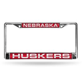 Rico Industries - Nebraska Cornhuskers Chrome Metal Laser Cut License Plate Frame - Multi