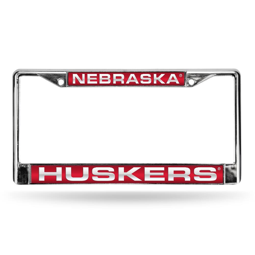 Rico Industries - Nebraska Cornhuskers Chrome Metal Laser Cut License Plate Frame - Multi