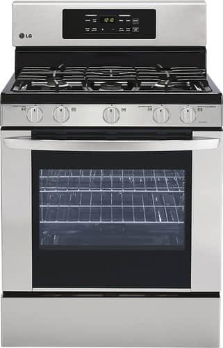 Front Standard. LG - 30" Self-Cleaning Freestanding Gas Range - Stainless-Steel.