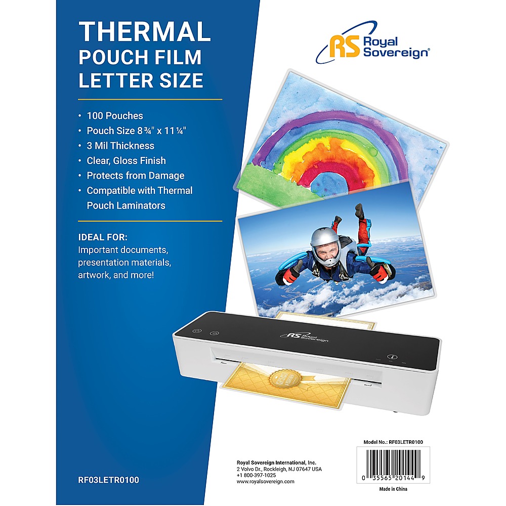 MFLABEL Thermal Laminating Pouches Pack of 200 80 Micron 216x303mm