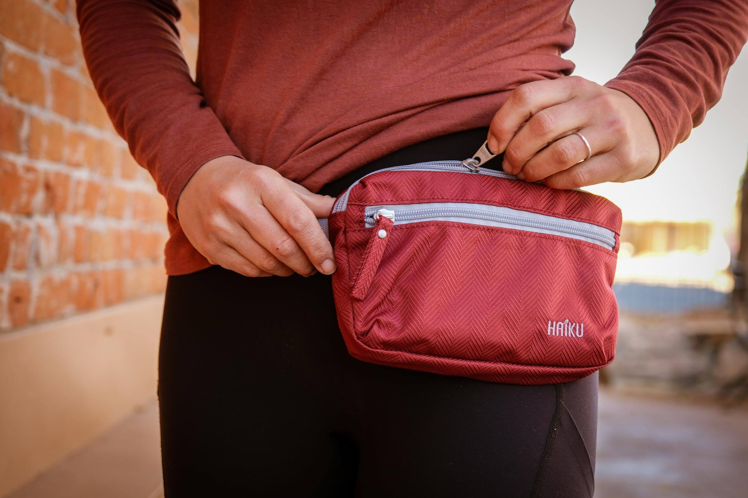 Alt View 2. Haiku - Haiku Hopper waistpack or crossbody sling - Rosewood.
