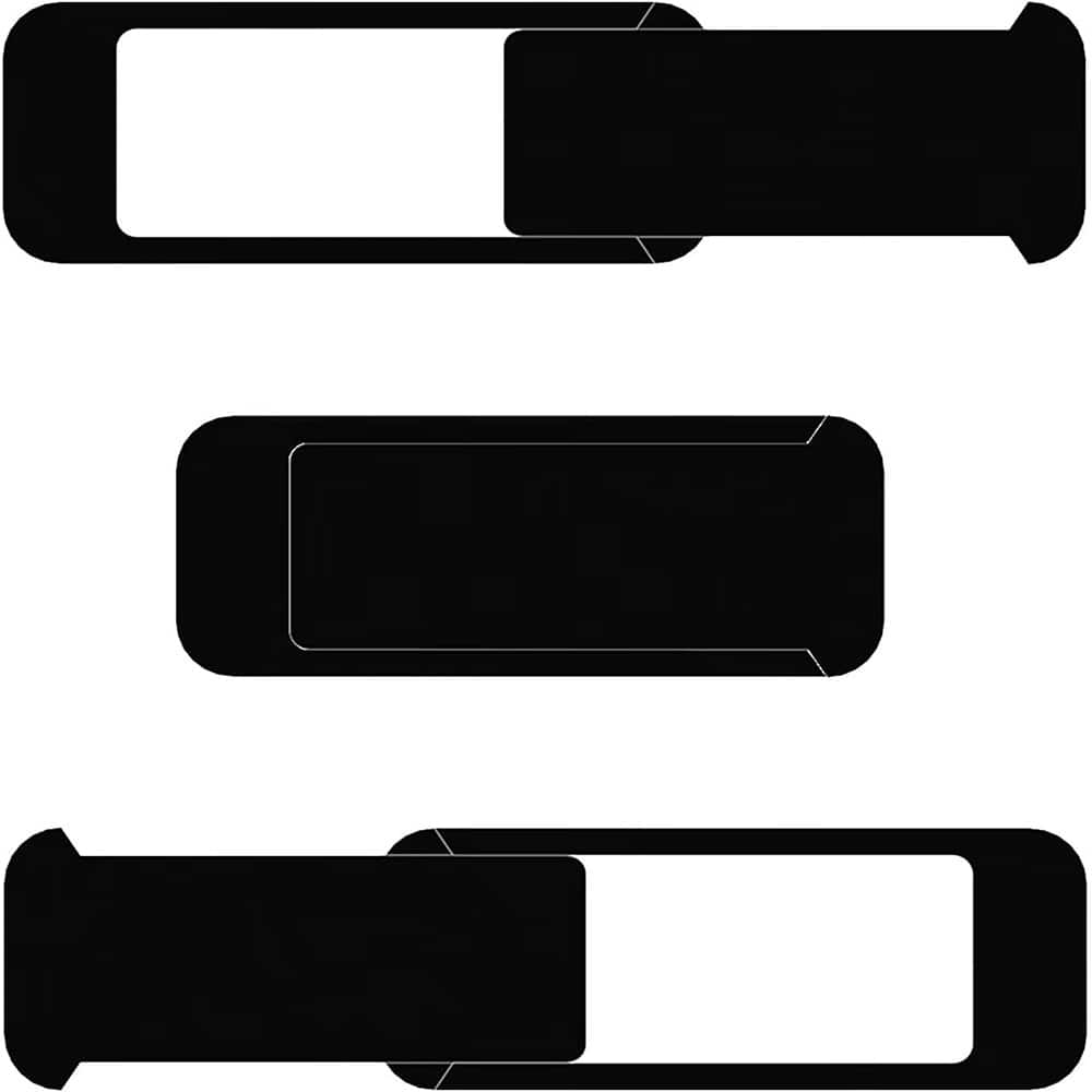 RTMB - 3-Pack Large Laptop Webcam Cover Slide, Black, Privacy Protectors