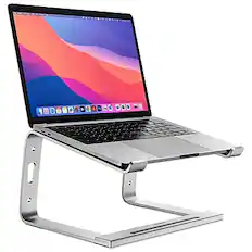 Front. Staples TECH - 11.2 x 10.2 Aluminum Laptop Stand - Silver.