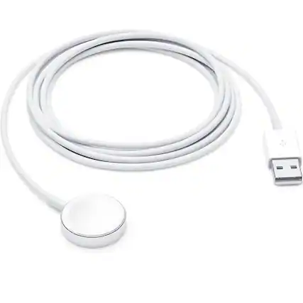 Front. Apple - Apple Apple Watch Magnetic Charging Cable (1 m) - MW6A3ZM/A.