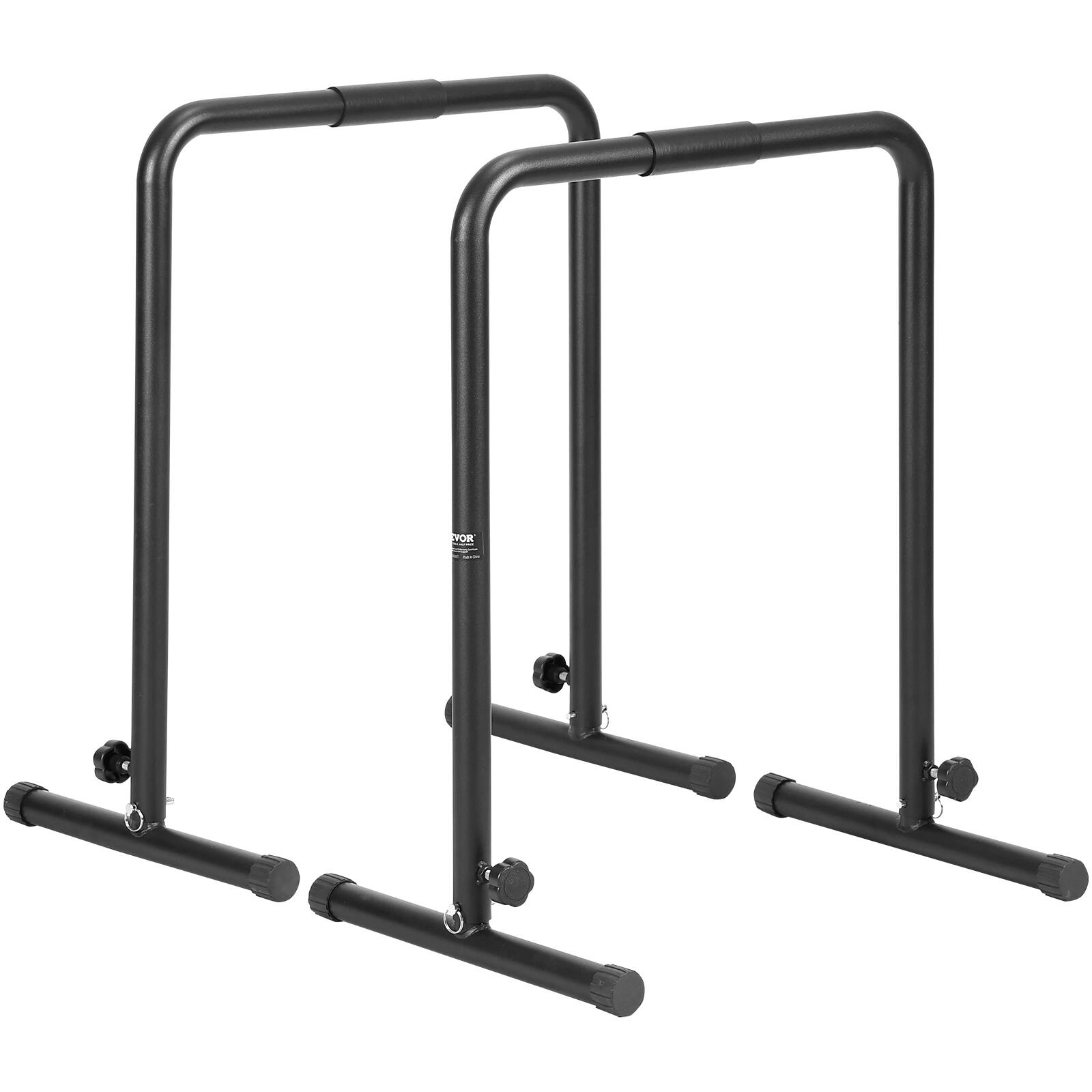 Alt View 5. VEVOR - Dip Bars, 440 lbs Capacity, Heave Duty Dip Stand Station with Adjustable Height, Fitness Workout Dip Bar Station - Black.