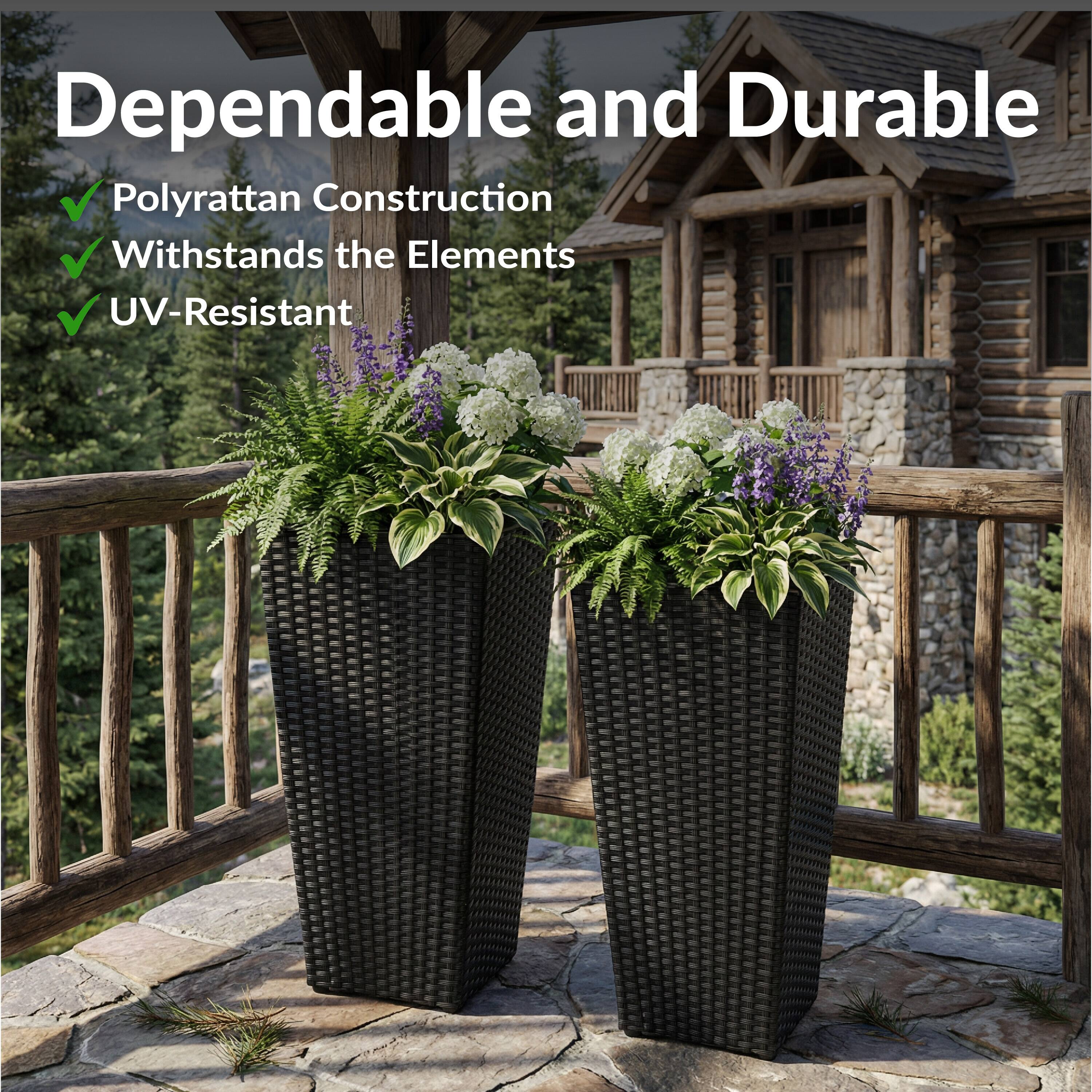 Dependable and Durable

- Polyrattan Construction
- Withstands the Elements
- UV-Resistant