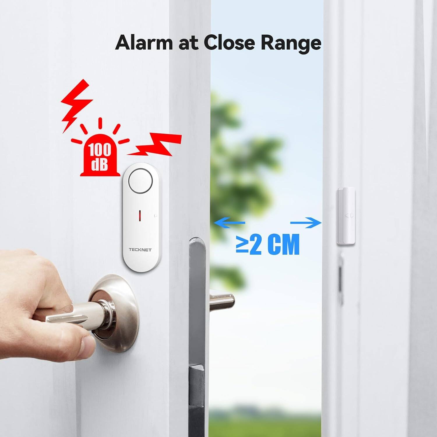 TECKNET Door Alarm, Kids Safety, Window/Pool Alarm, 2 in 1 Chime/Alarm ...