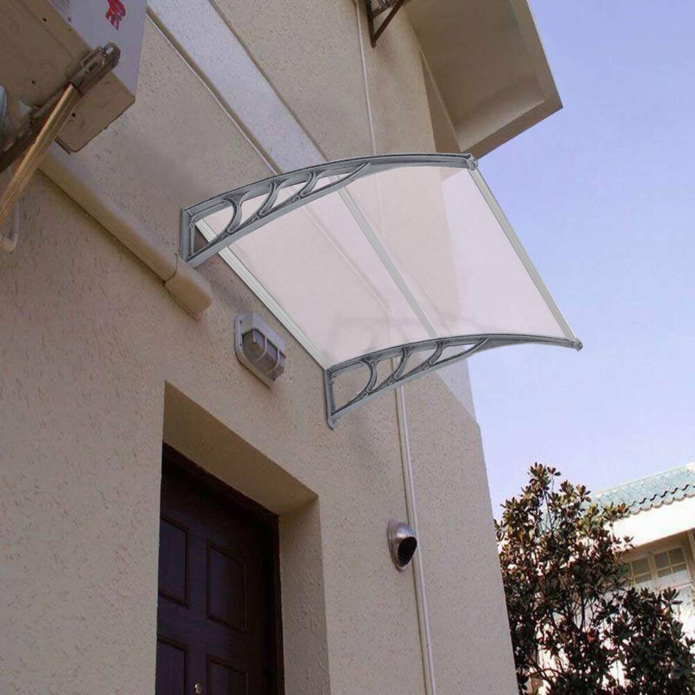 Alt View 1. Winado - Window Awning Door Canopy 40"x30", Polycarbonate Cover Front Door Outdoor Patio Awning Canopy UV Rain Snow Protection.