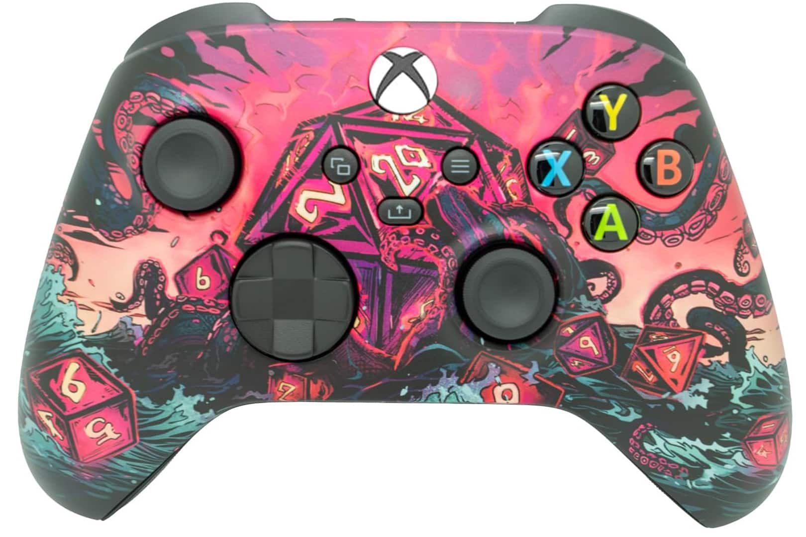 ProControllers - Wireless Xbox Custom Controller – Compatible with Xbox One, Xbox Series X, Xbox Series S & PC - Colorful Squid - Multi