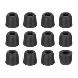 Unique Bargains - Memory Foam Earbud Tips (4.9mm/0.19"), 12pcs/6Pairs - Medium, Noise Isolation, Comfort & Secure Fit for Earphones - Dark Gray