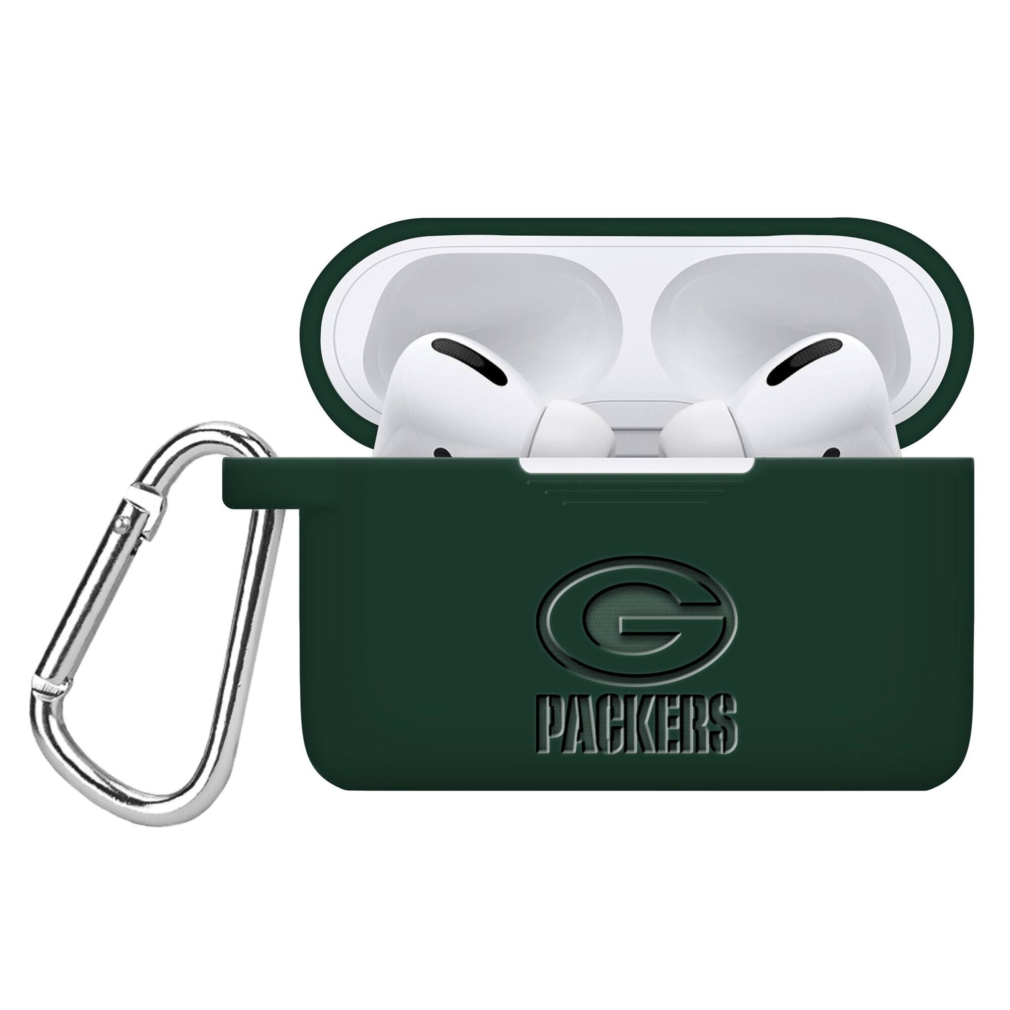 Front. Artinian - Green Bay Packers Debossed Silicone Airpods Pro Case Cover - No Size - Multicolor.
