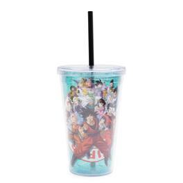Just Funky - Dragon Ball Super Characters 16-Ounce Carnival Cup With Lid and Straw - Blue