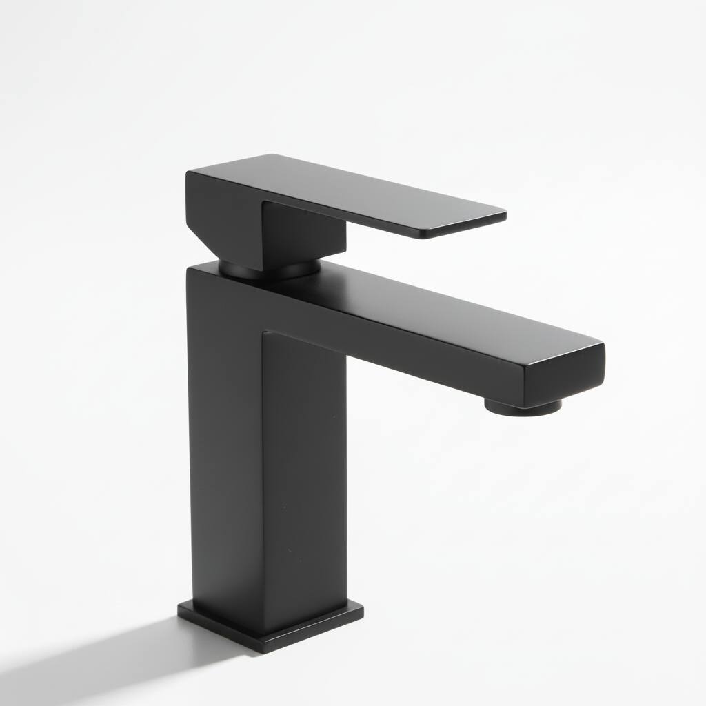 Front. DOMETOUR - Single Handle Bathroom Faucet Lavatory Faucet Stainless Steel Single Hole-T20 - Matte Black.