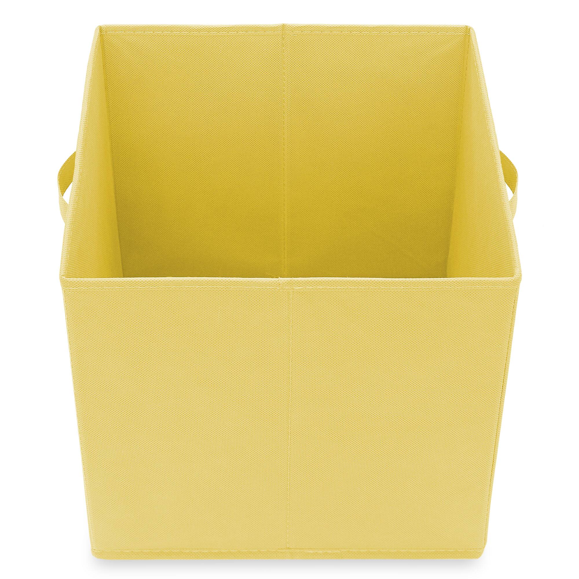 Alt View 3. Casafield - (Set of 6) Collapsible Fabric Cubes - Storage Bins - Yellow.