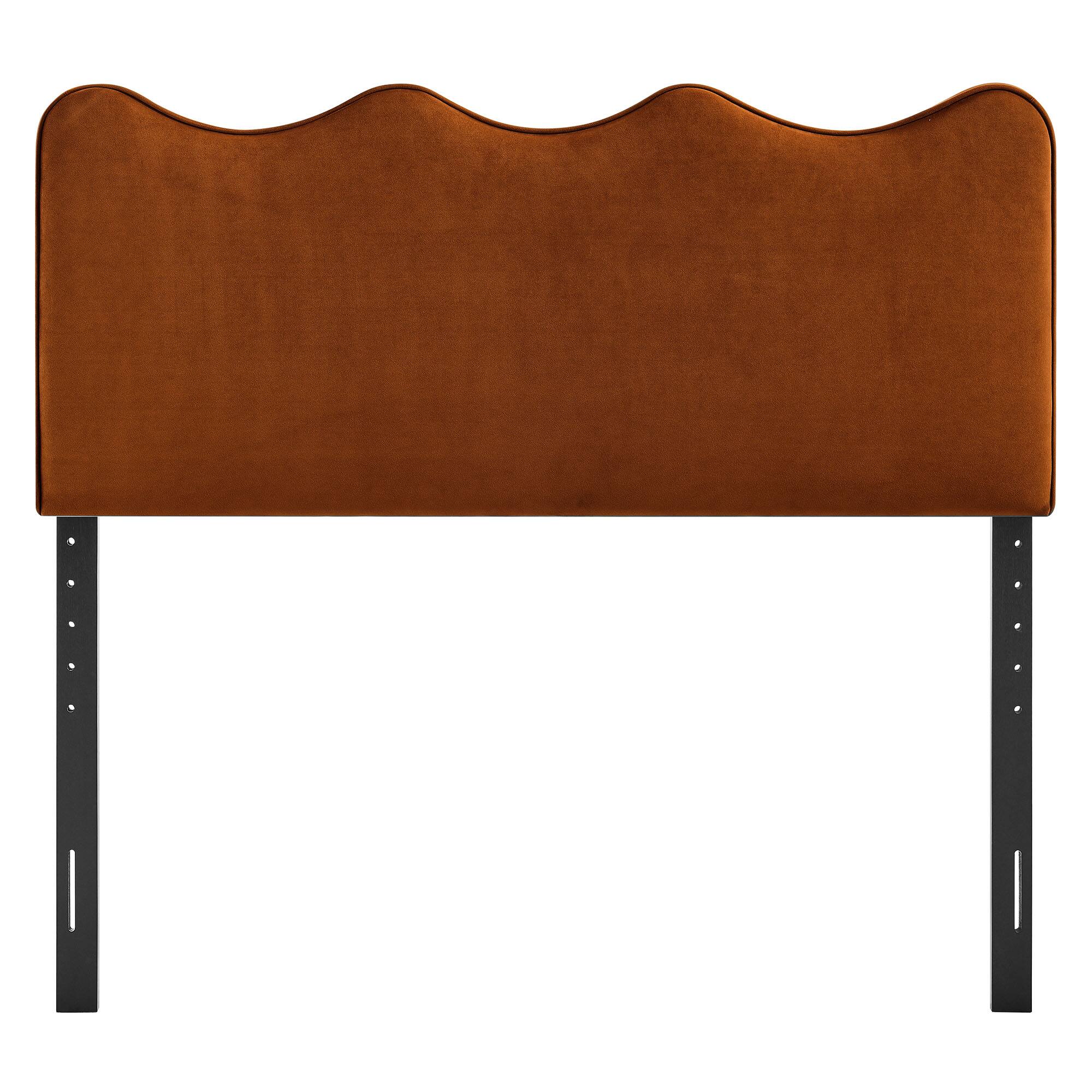 Alt View 2. Modway - Athena Upholstered Headboard by Modway - Rust.