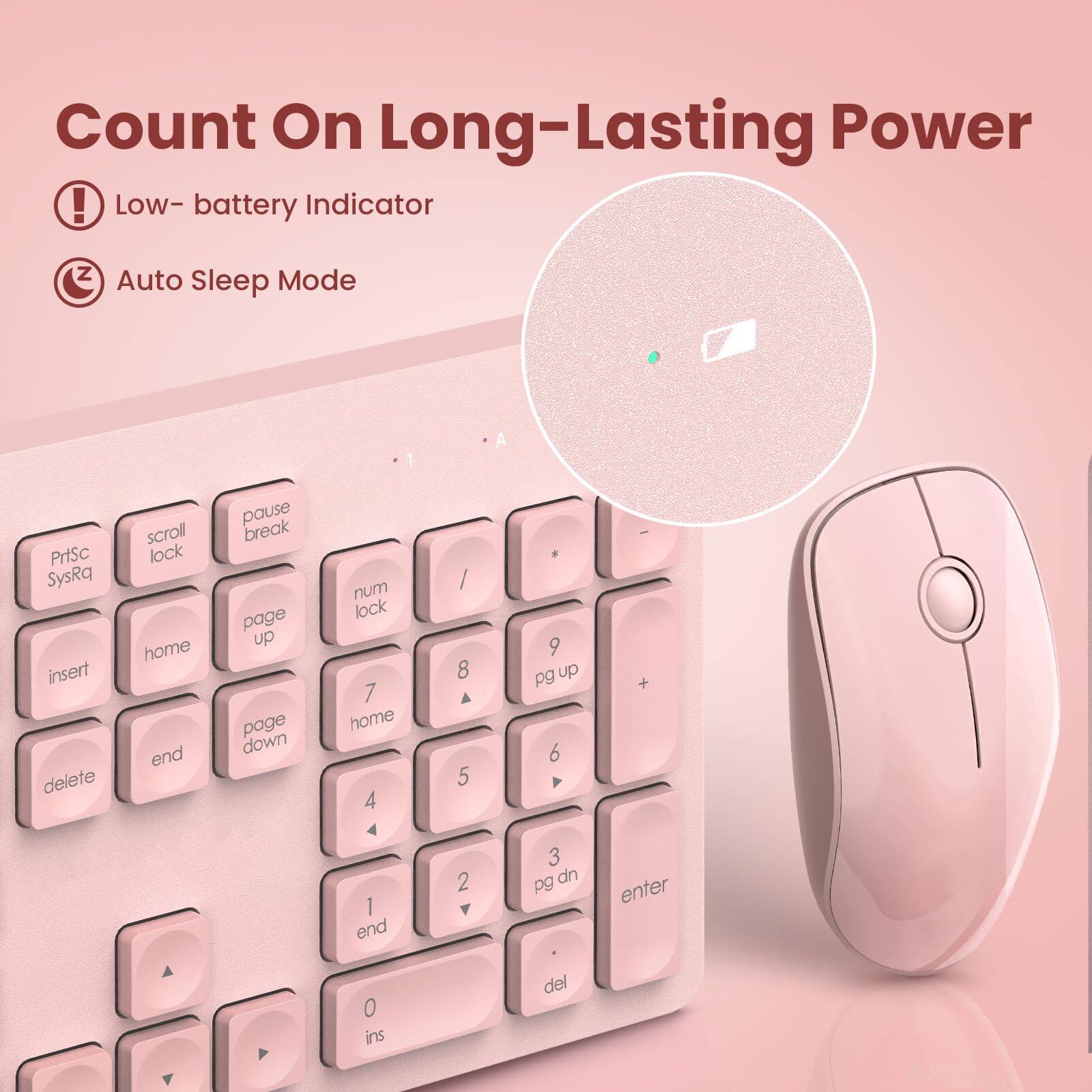 Count On Long-Lasting Power

- Low-battery Indicator
- Auto Sleep Mode

PrtSc SysRq
insert delete
scroll lock
home end
pause break
page up page down
num lock
7 home 4 5 6
8 9 0
1 2 3
pg up pg dn
enter
ins del