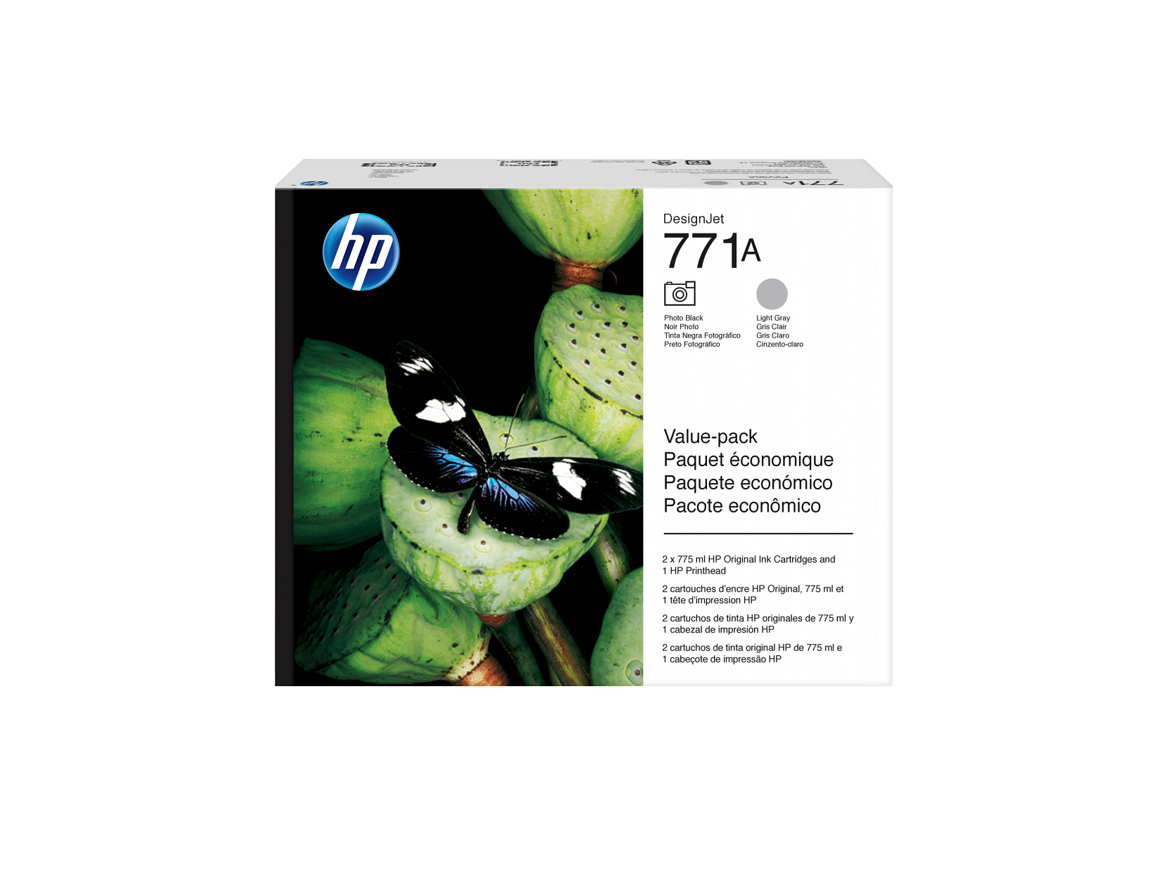 HP - 771A 775-ml Photo Black DesignJet Ink Cartridge, B6Y21A