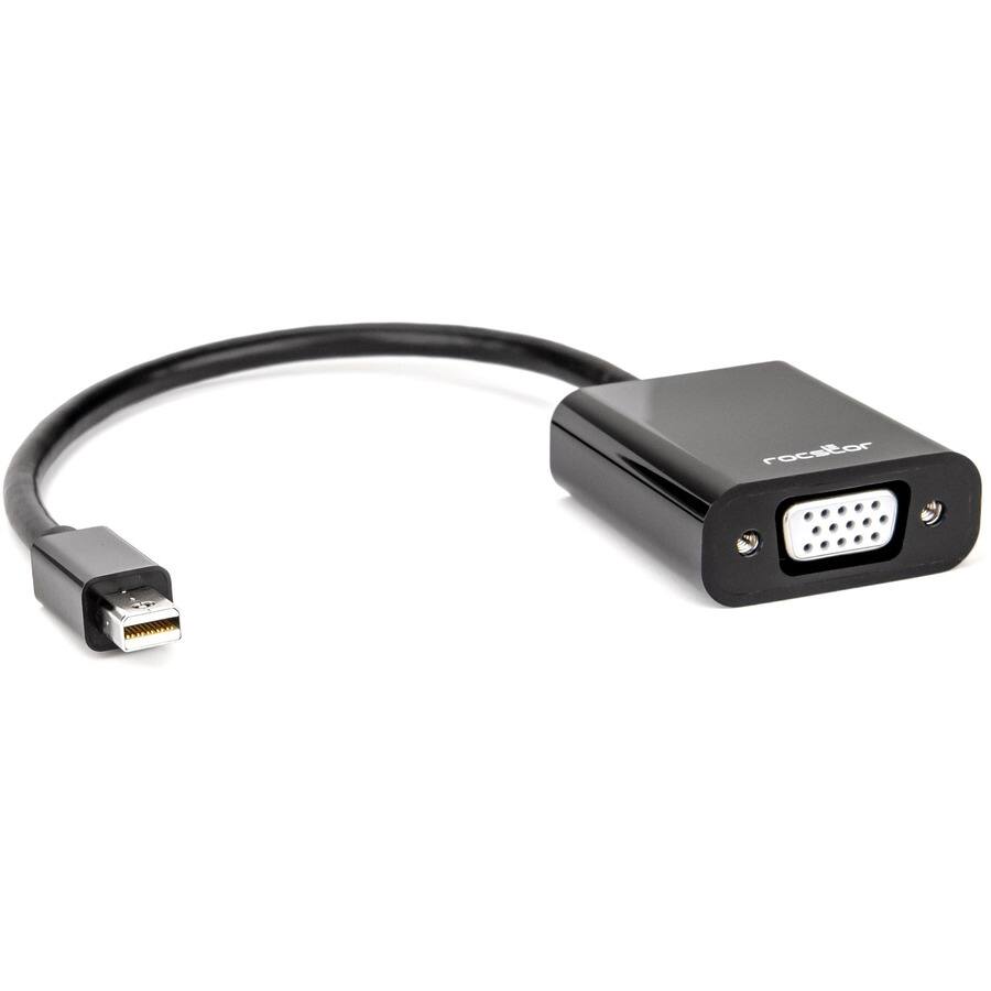 Alt View 2. Rocstor - Rocstor Premium Mini DisplayPort to VGA Video Adapter - M/F - For connecting a VGA display to a Mini DisplayPort on a - Black.