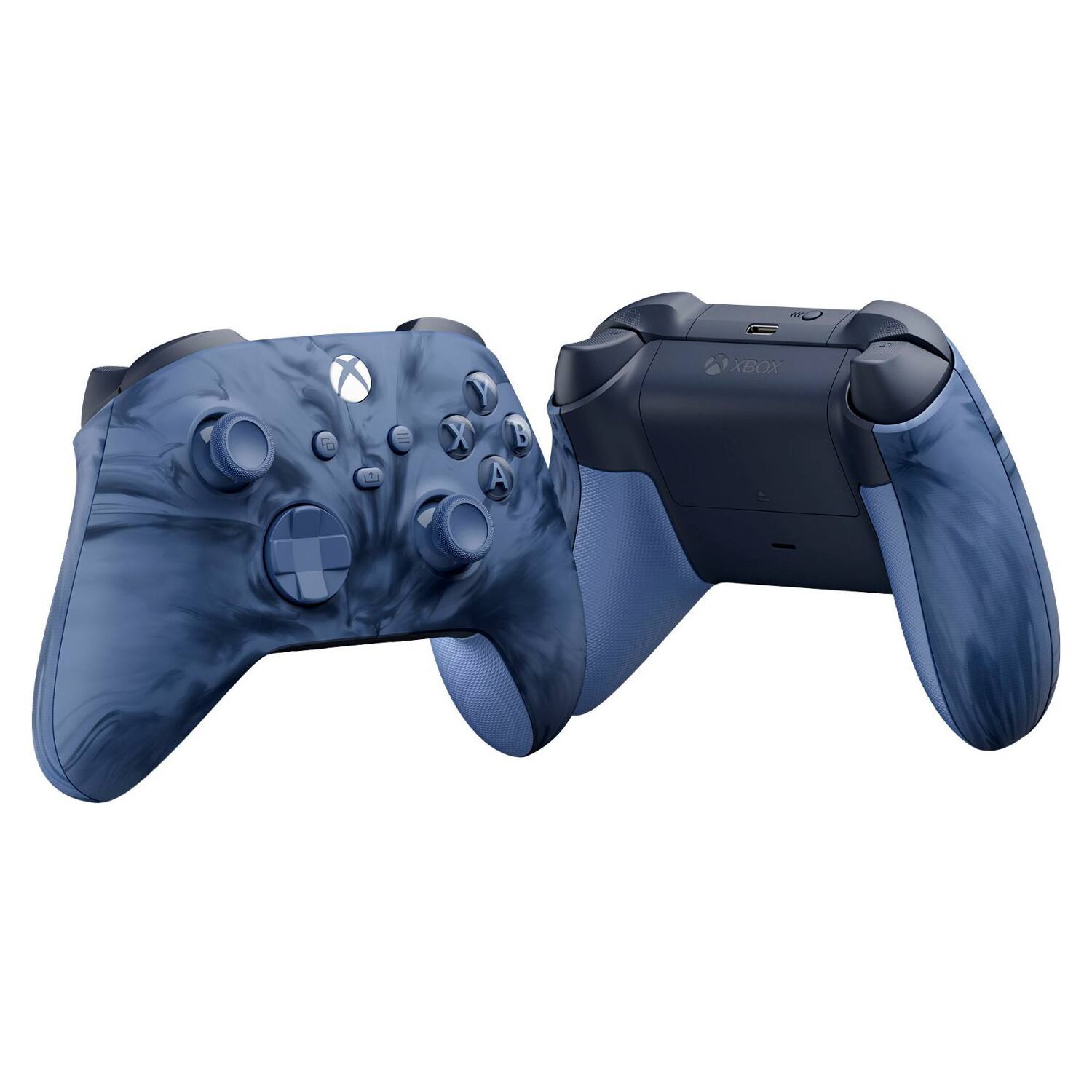 Left. Microsoft - Xbox Wireless Controller for Series X, Series S, Windows with MightySkins Custom Skin Code - Storm Cloud - Storm Cloud.