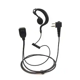 ProMaxPower - Earhook Earpiece with PTT Mic for Motorola 2-Pin Radios - Black