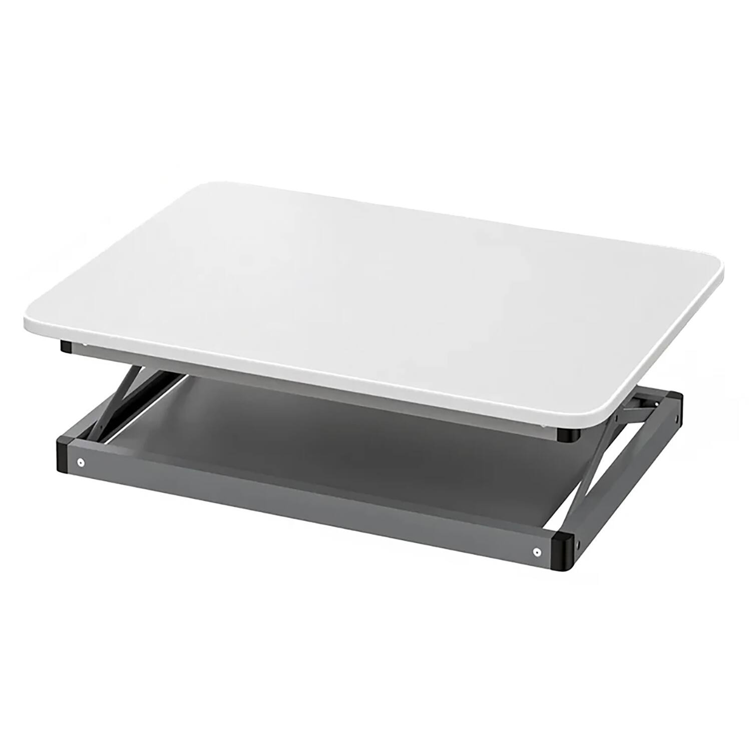 Front. Uncaged Ergonomics - CHANGEdesk Mini Desktop Standing Desk Converter - White.